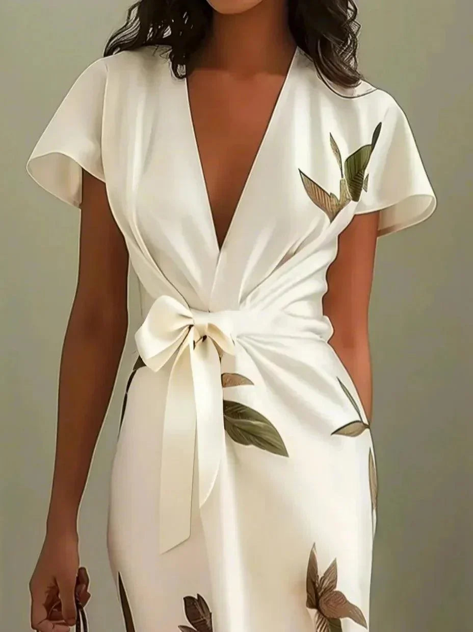 Wrap Dress Printed Belt for Women