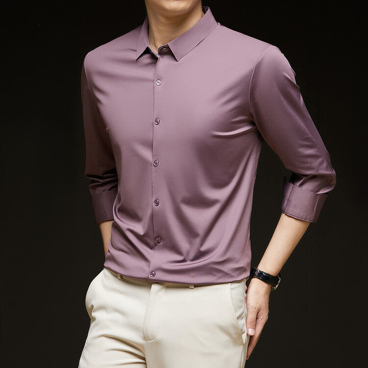 Shirt Slim Fit Long Sleeve Button Down for Men