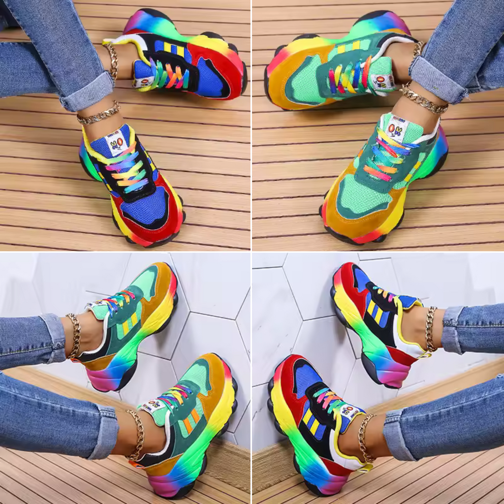 Sneakers Thick-Soled Lace-Up for Women
