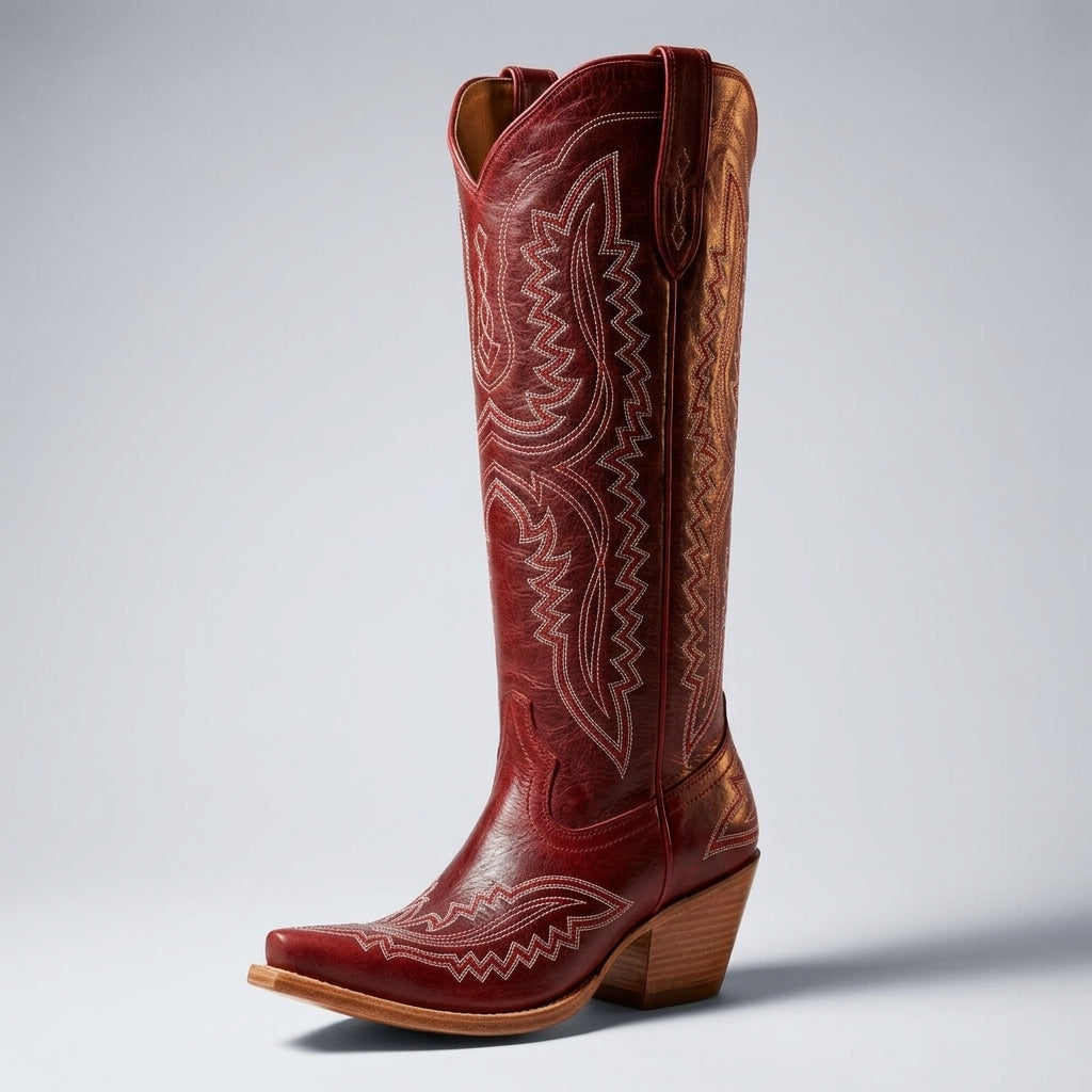 Cowboy Boots Pointed Thick Heel for Women | Perfect for Everyday Wear