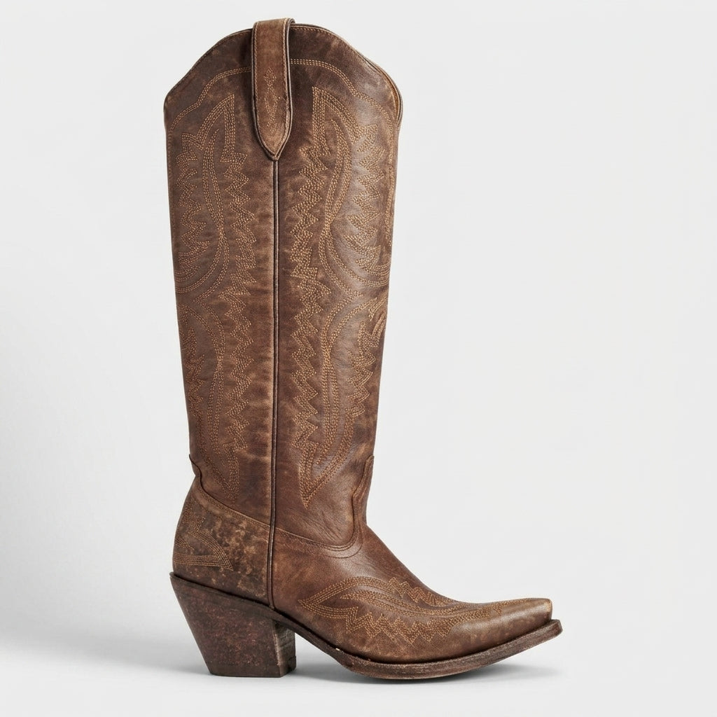 Cowboy Boots Pointed Thick Heel for Women | Perfect for Everyday Wear