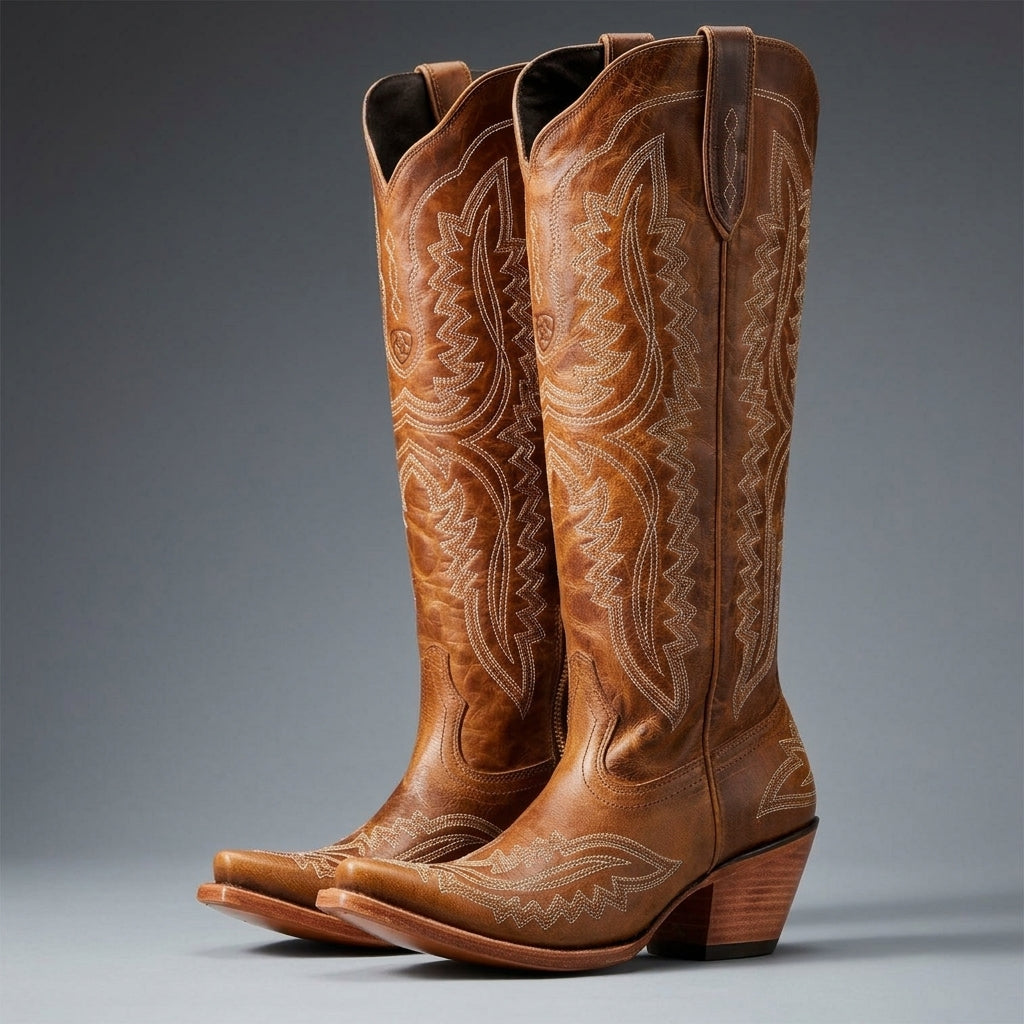 Cowboy Boots Pointed Thick Heel for Women | Perfect for Everyday Wear