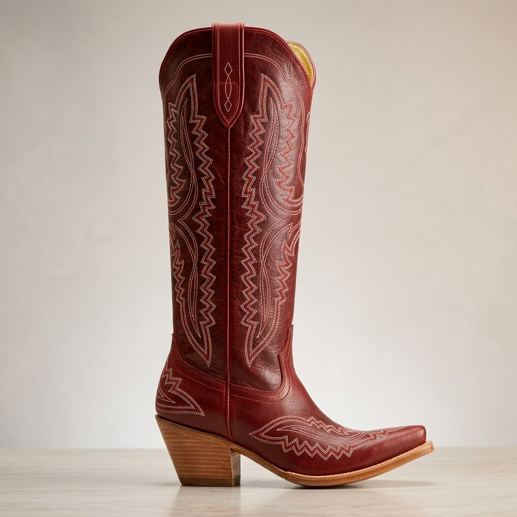 Cowboy Boots Pointed Thick Heel for Women | Perfect for Everyday Wear