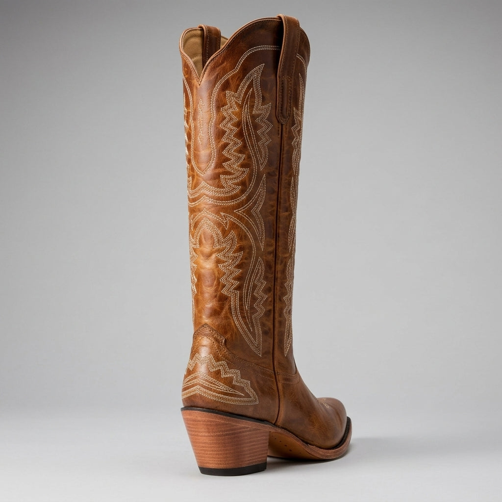 Cowboy Boots Pointed Thick Heel for Women | Perfect for Everyday Wear