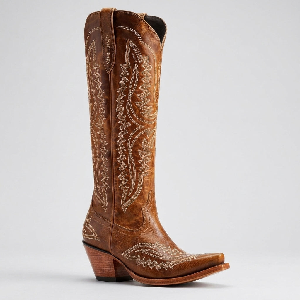 Cowboy Boots Pointed Thick Heel for Women | Perfect for Everyday Wear