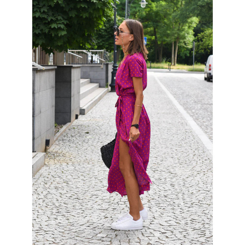 Maxi Dress V Neck Floral Print for Women | Perfect for Summer