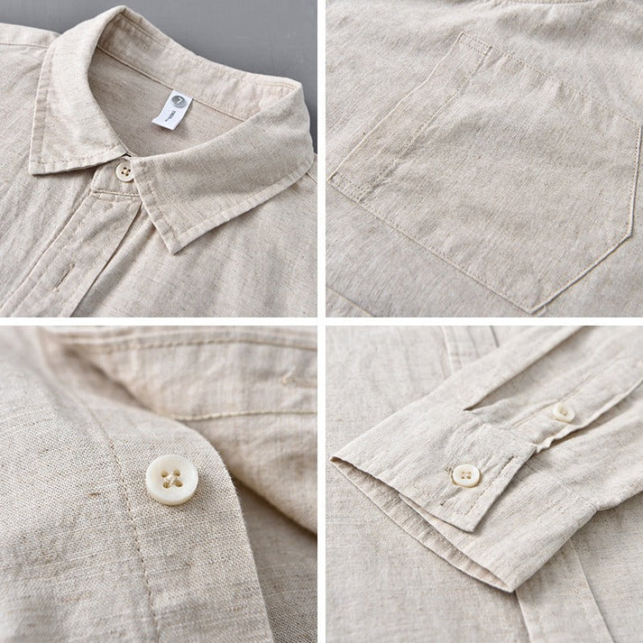 Button-Up Shirt Long Sleeve for Men