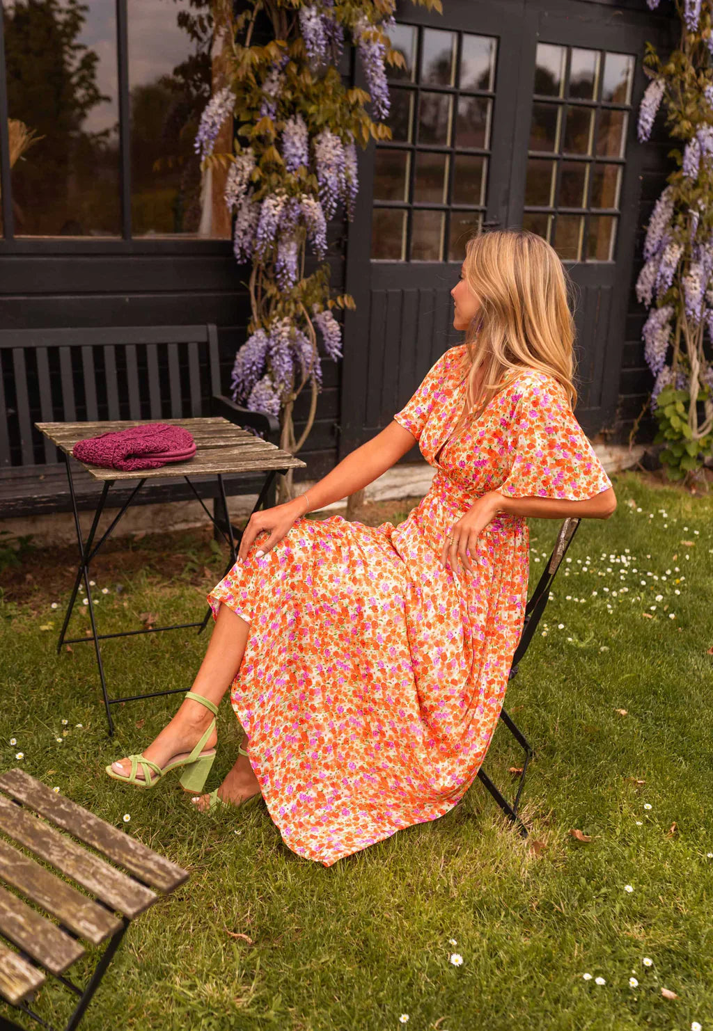 Maxi Dress Floral Print V-Neck for Women | Perfect for Summer