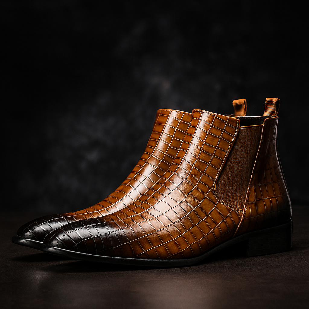 Chelsea Boots Snakeskin Textured for Men
