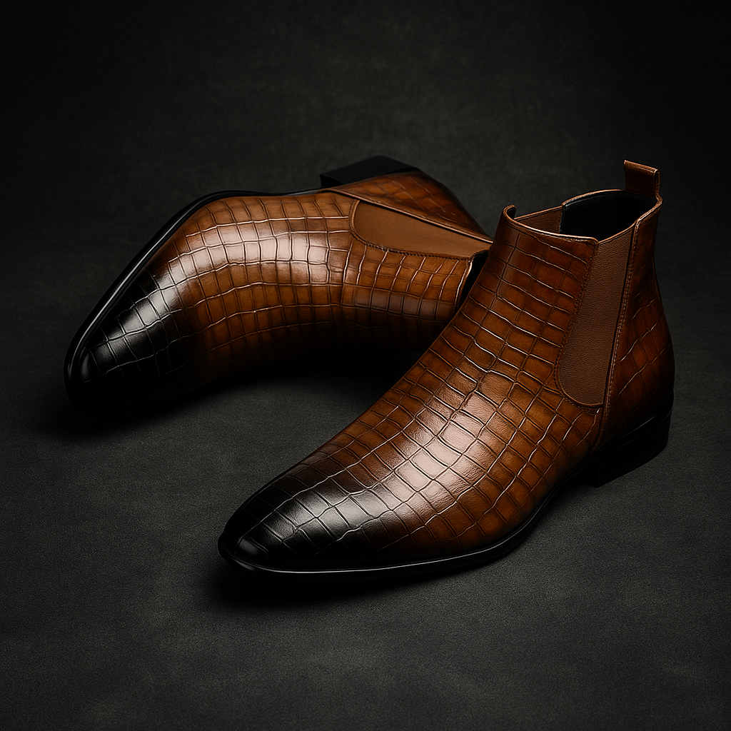 Chelsea Boots Snakeskin Textured for Men