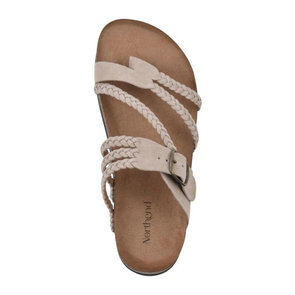 Braided Cork Sandals with Adjustable Buckle for Women | Perfect for Summer