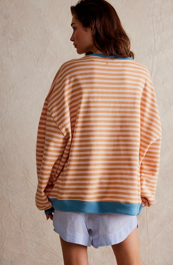 Pullover Sweatshirt Striped Design for Women