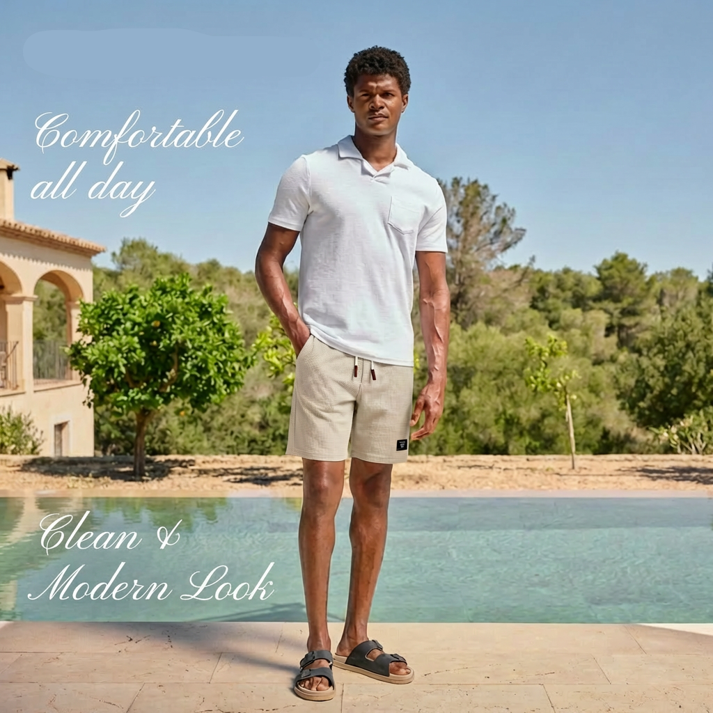 Shorts Waffle-Knit Relaxed Fit for Men | Perfect for Everyday Wear