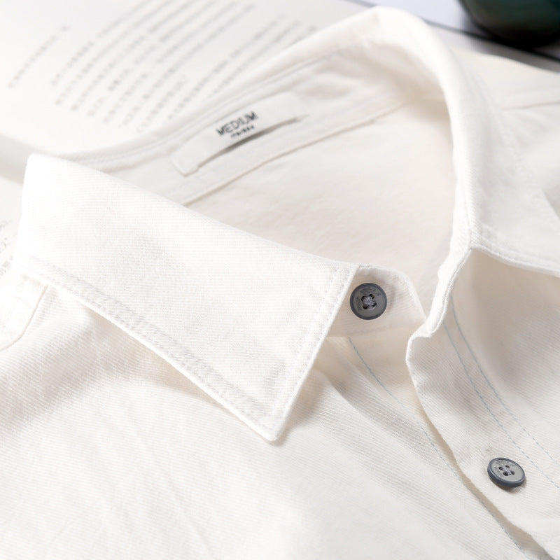 Cardigan Shirt Long Sleeve Stitching for Men