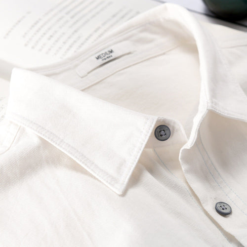 Cardigan Shirt Long Sleeve Stitching for Men