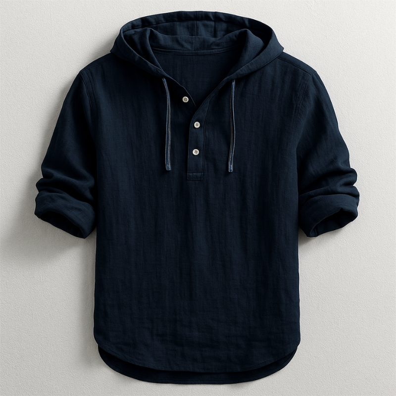 Hooded Shirt Linen Blend for Men