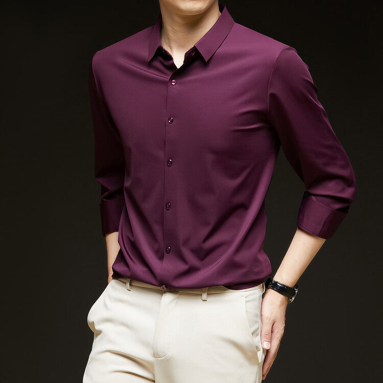 Shirt Slim Fit Long Sleeve Button Down for Men