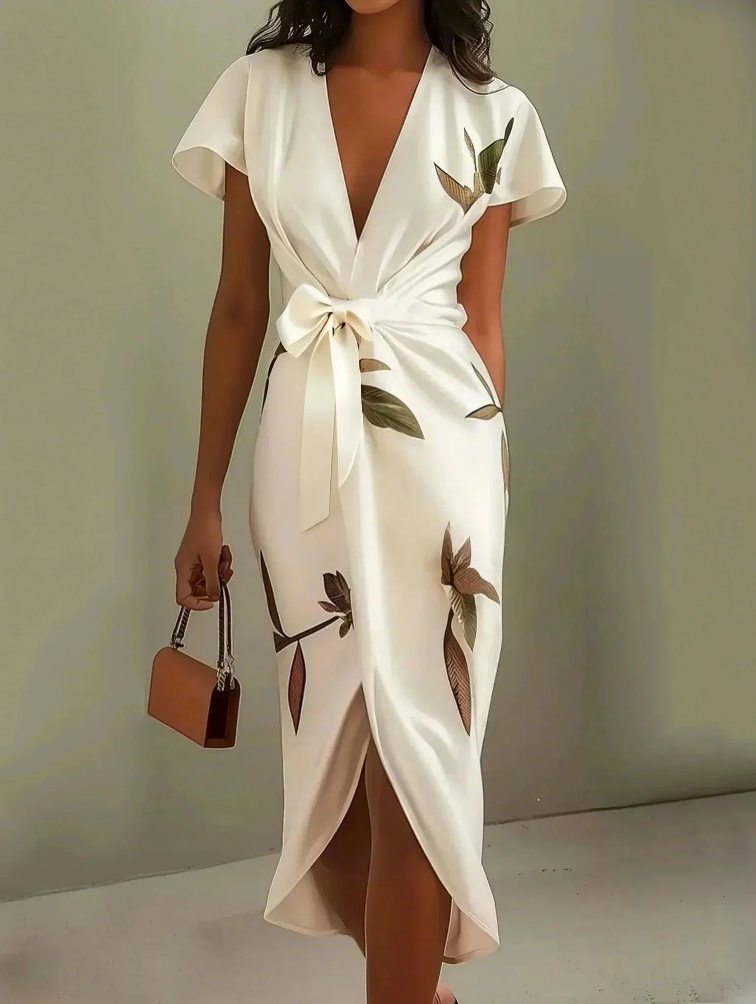 Wrap Dress Printed Belt for Women