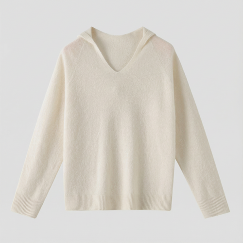 Lightweight Hooded Knit Sweater for Women