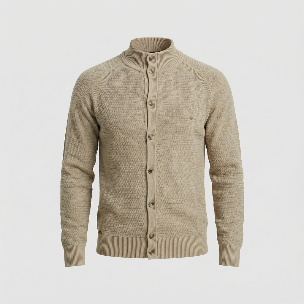 Stand-Up Collar Cardigan for Men