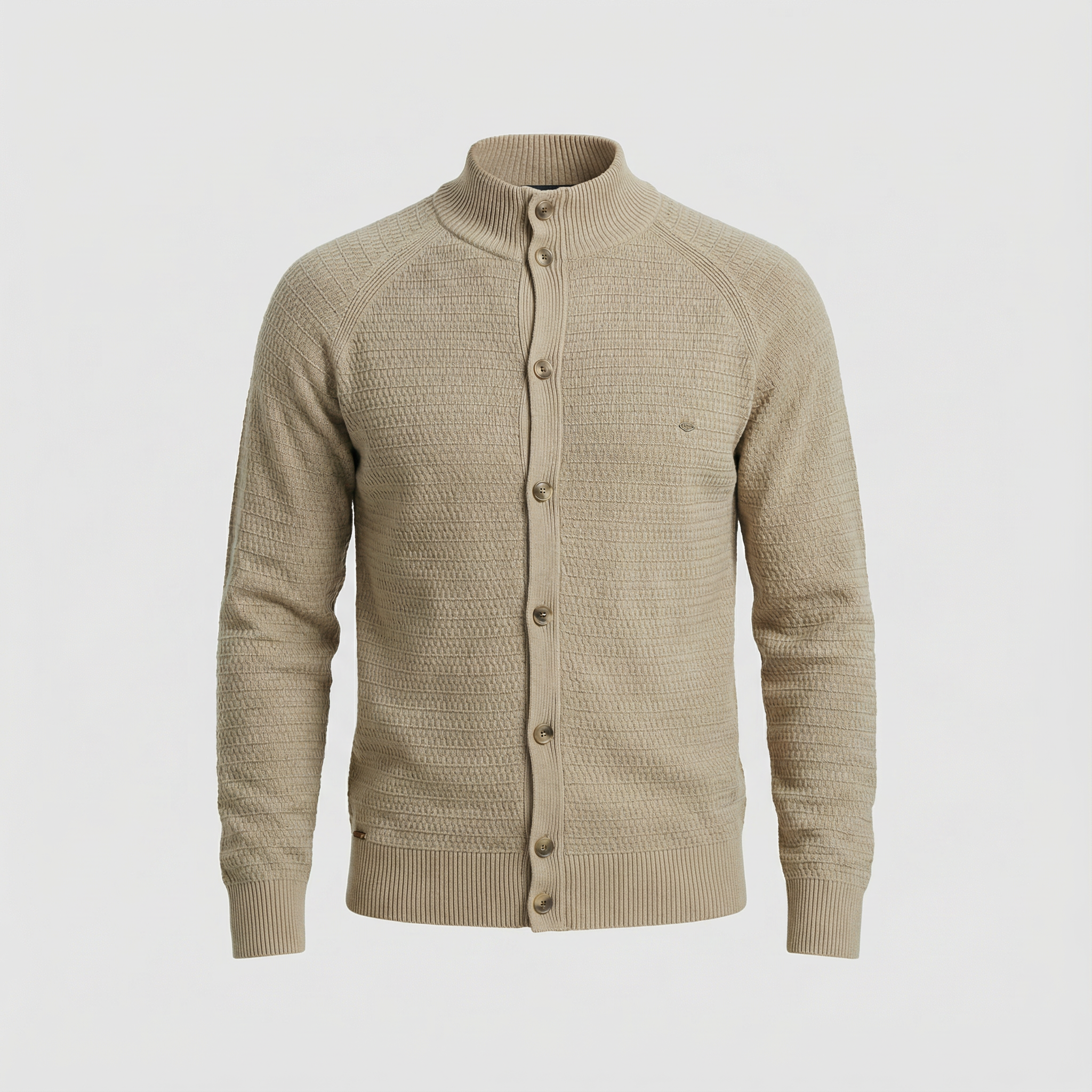 Stand-Up Collar Cardigan for Men