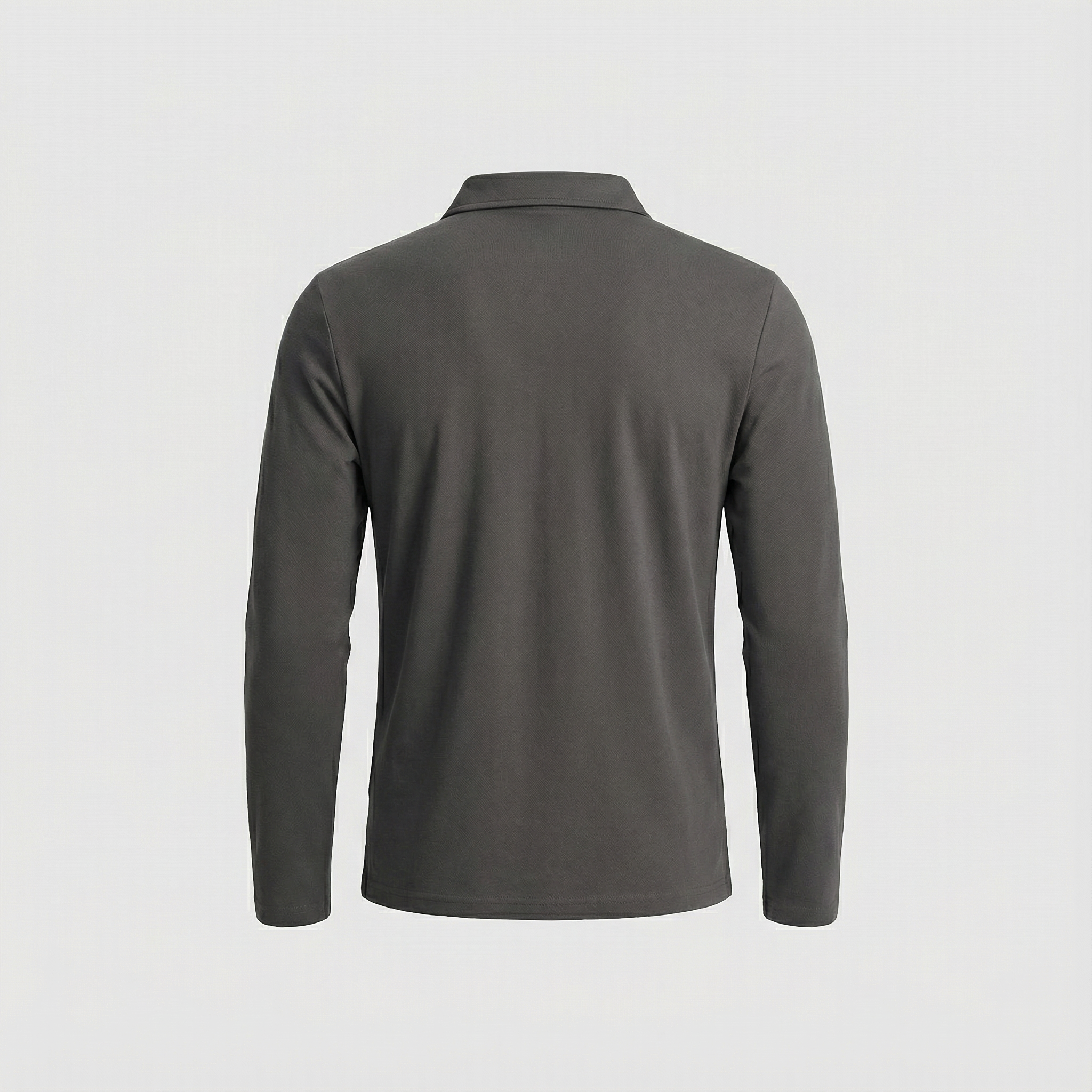 Elegant Long Sleeve Polo Shirt for Men