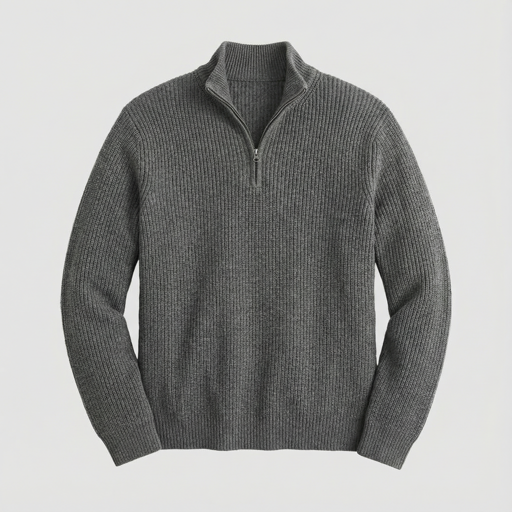 Ribbed Knit Pullover for Men