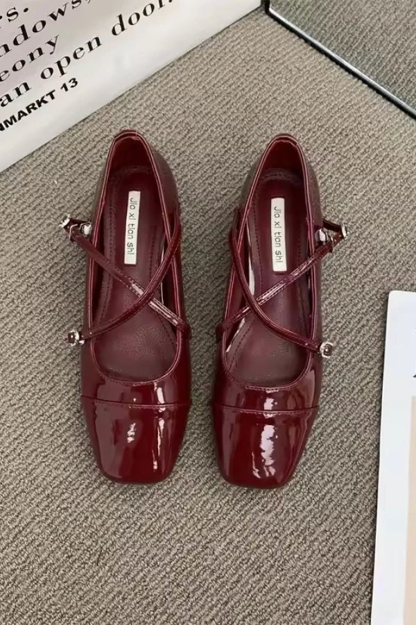 Mary Janes Adjustable Strap Flats for Women