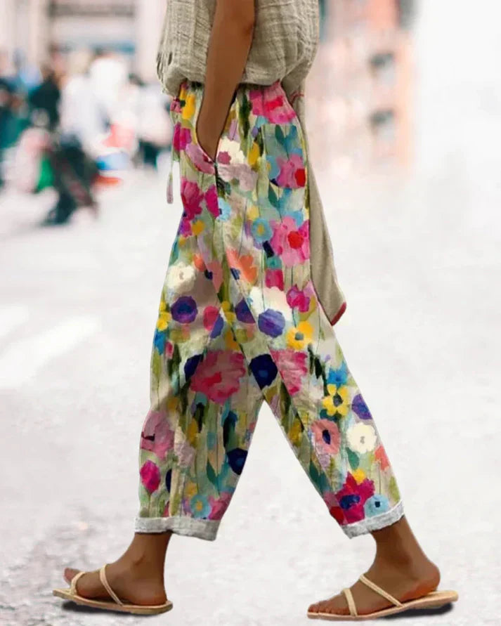 Drawstring Pants Floral Print for Women | Perfect for Everyday Wear