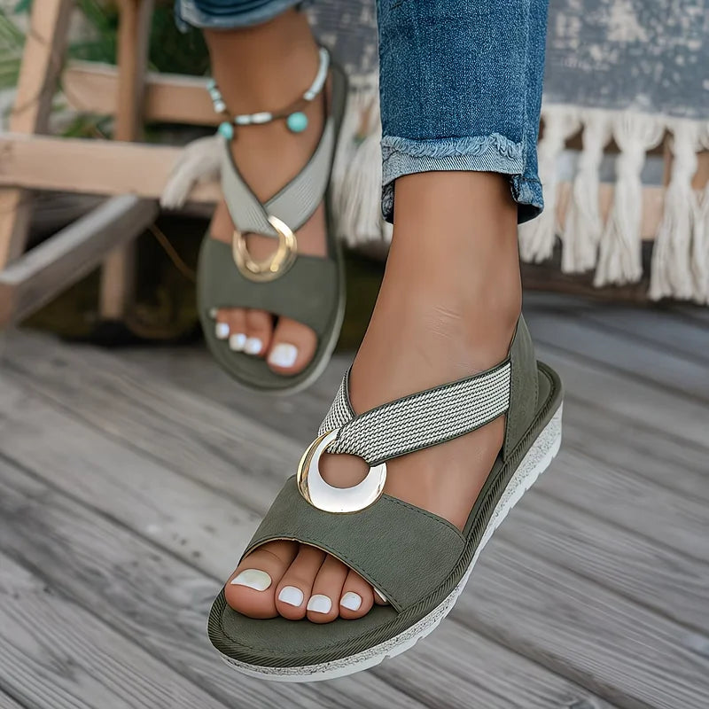 Beach Sandals Open Toe Leather for Women | Perfect for Summer