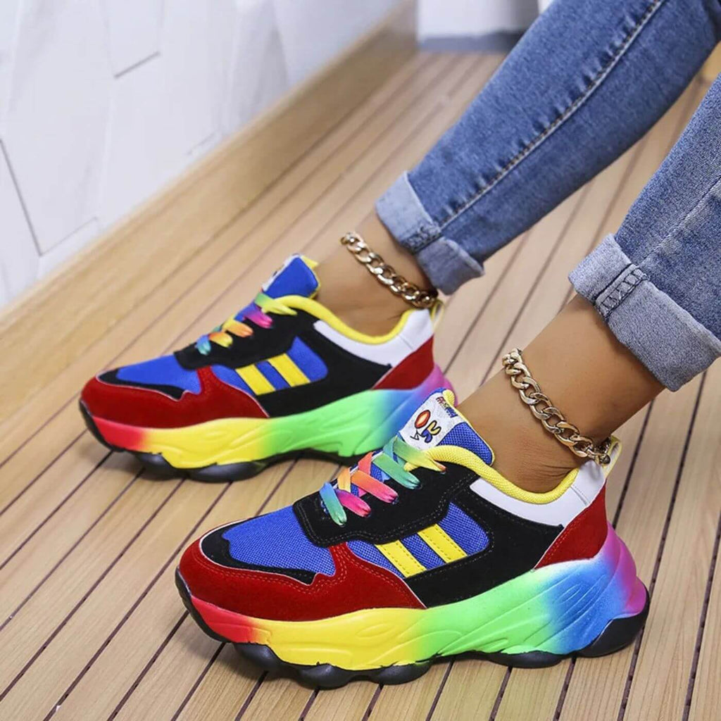 Sneakers Thick-Soled Lace-Up for Women