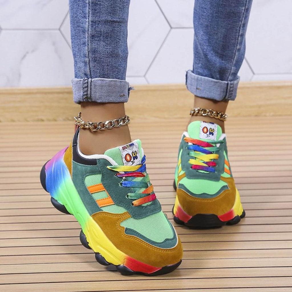 Sneakers Thick-Soled Lace-Up for Women