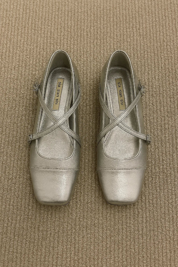 Mary Janes Adjustable Strap Flats for Women
