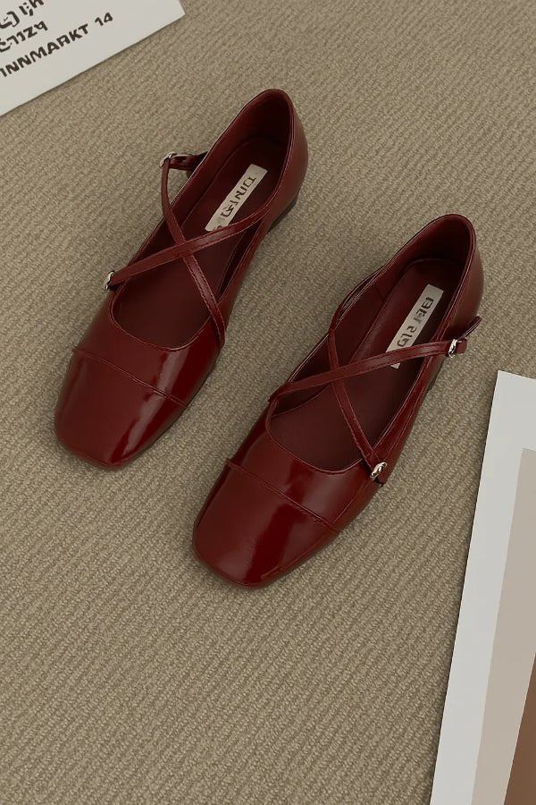 Mary Janes Adjustable Strap Flats for Women