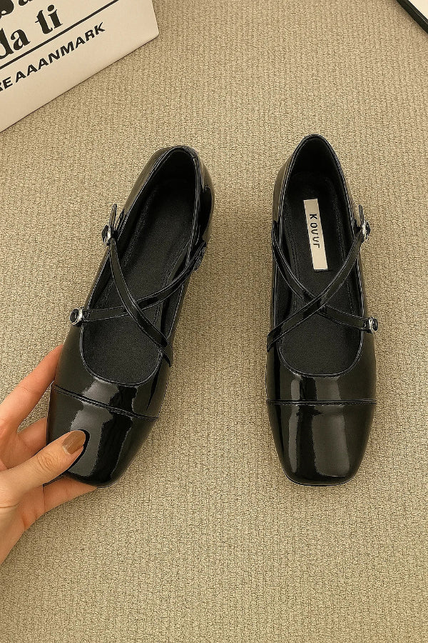 Mary Janes Adjustable Strap Flats for Women
