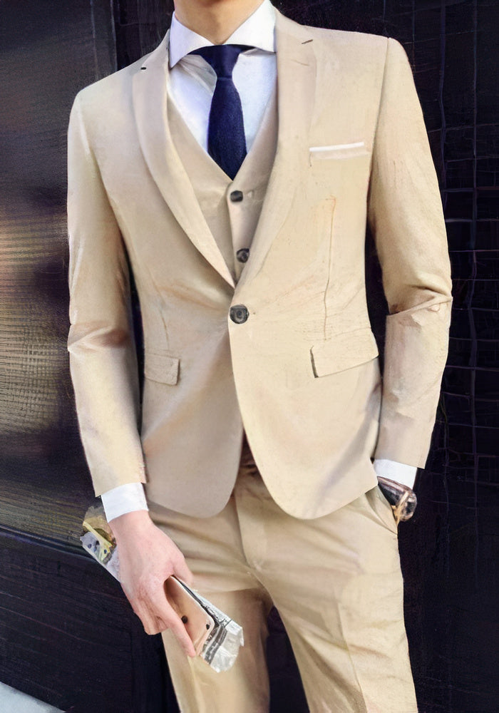 Three-Piece Suit Set Tailored Fit for Men | Perfect for Formal Occasions