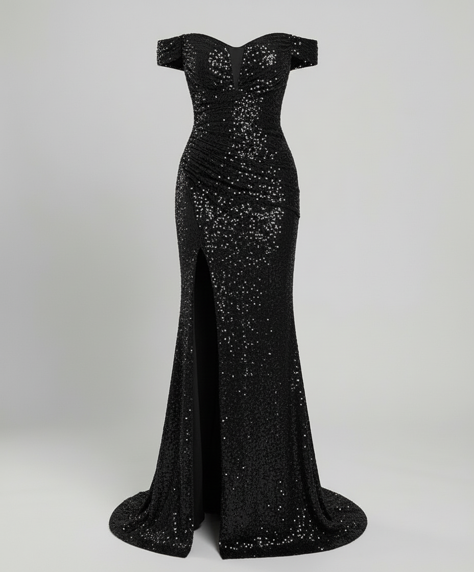 Evening Gown Off Shoulder Sequin for Women | Perfect for Going Out