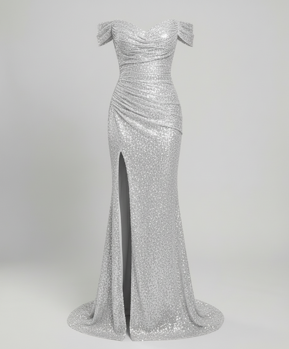 Evening Gown Off Shoulder Sequin for Women | Perfect for Going Out