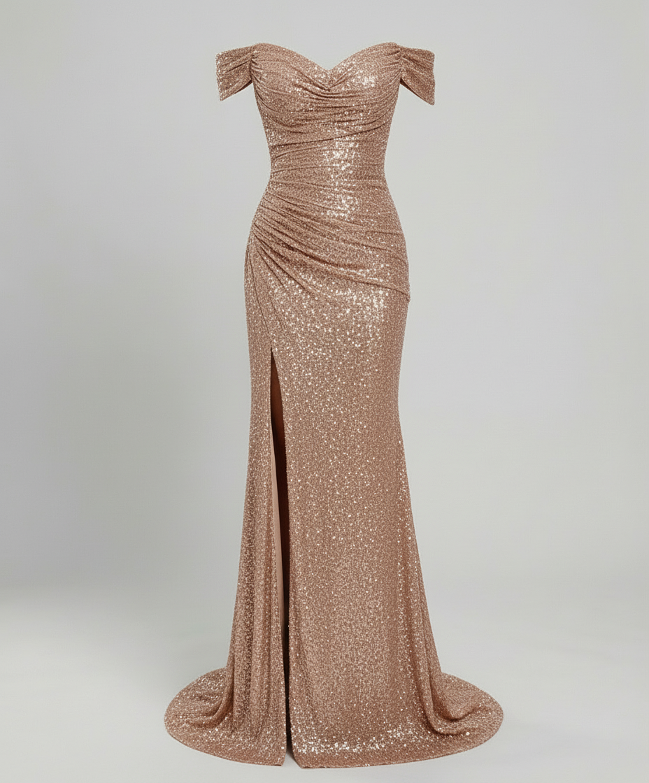 Evening Gown Off Shoulder Sequin for Women | Perfect for Going Out