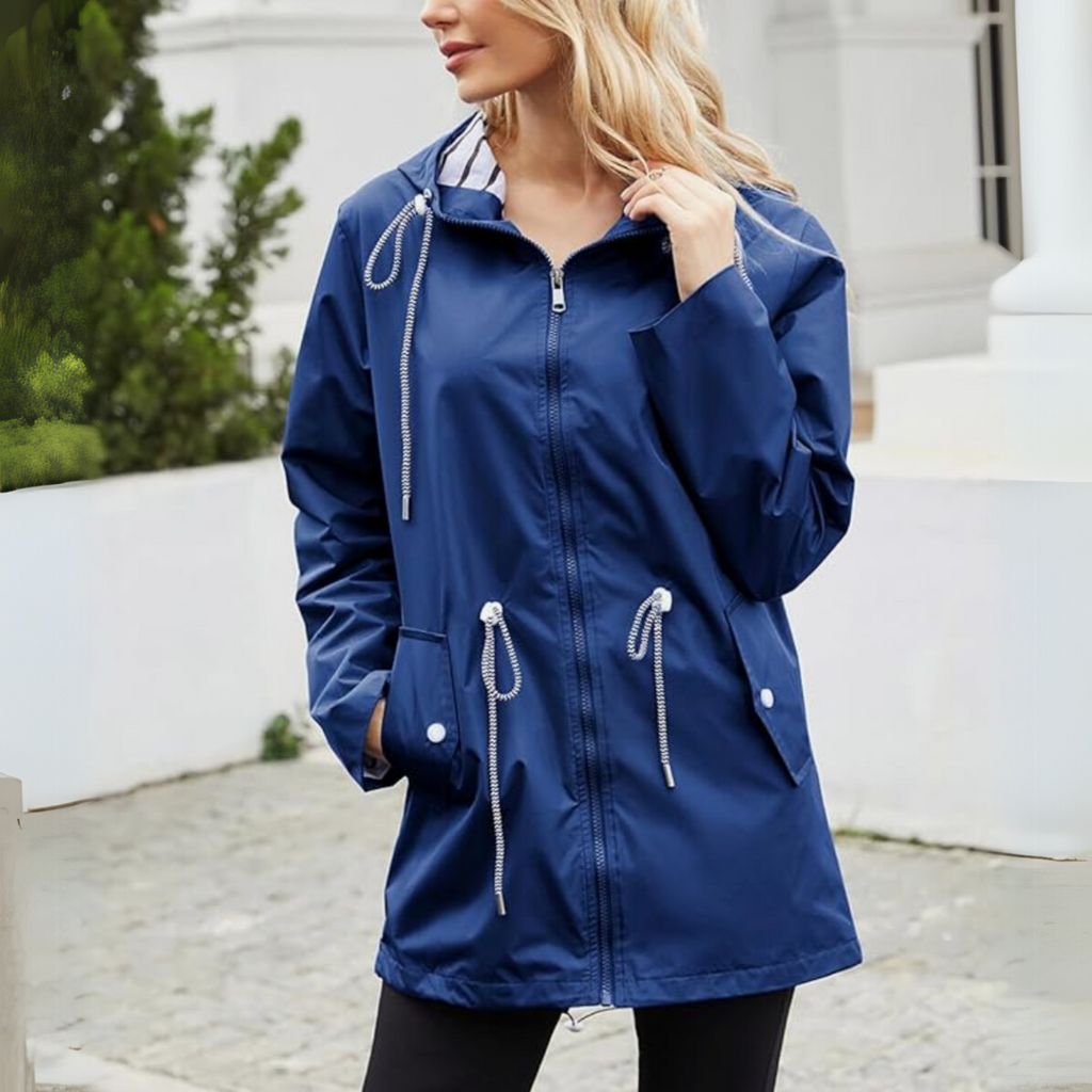 Waterproof Jacket Adjustable Hood for Women
