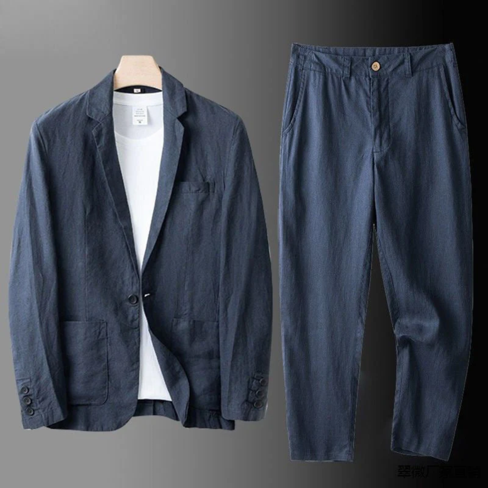 Linen Blazer and Trousers Set for Men | Perfect for Summer