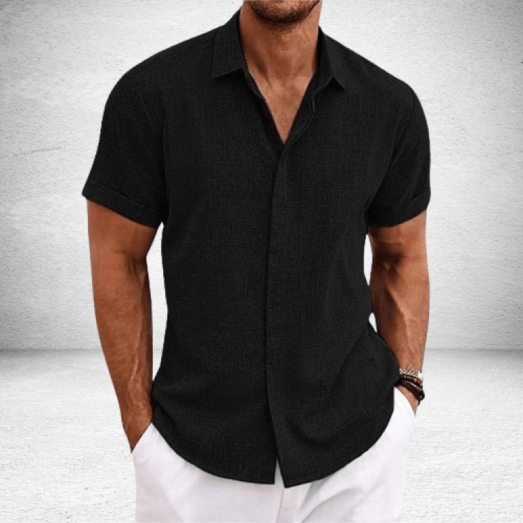 Short-Sleeve Button-Up Shirt for Men