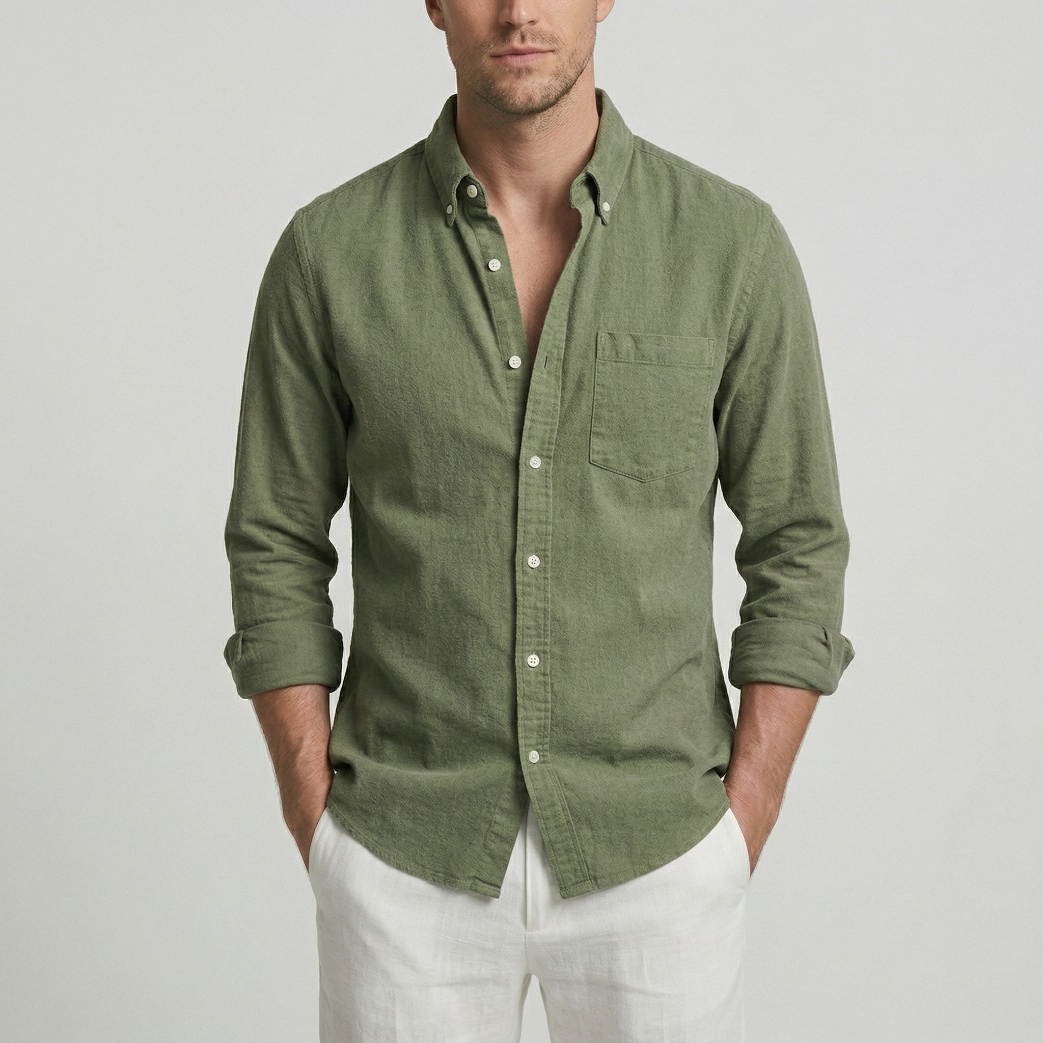 Shirt Long Sleeve Button-Down for Men