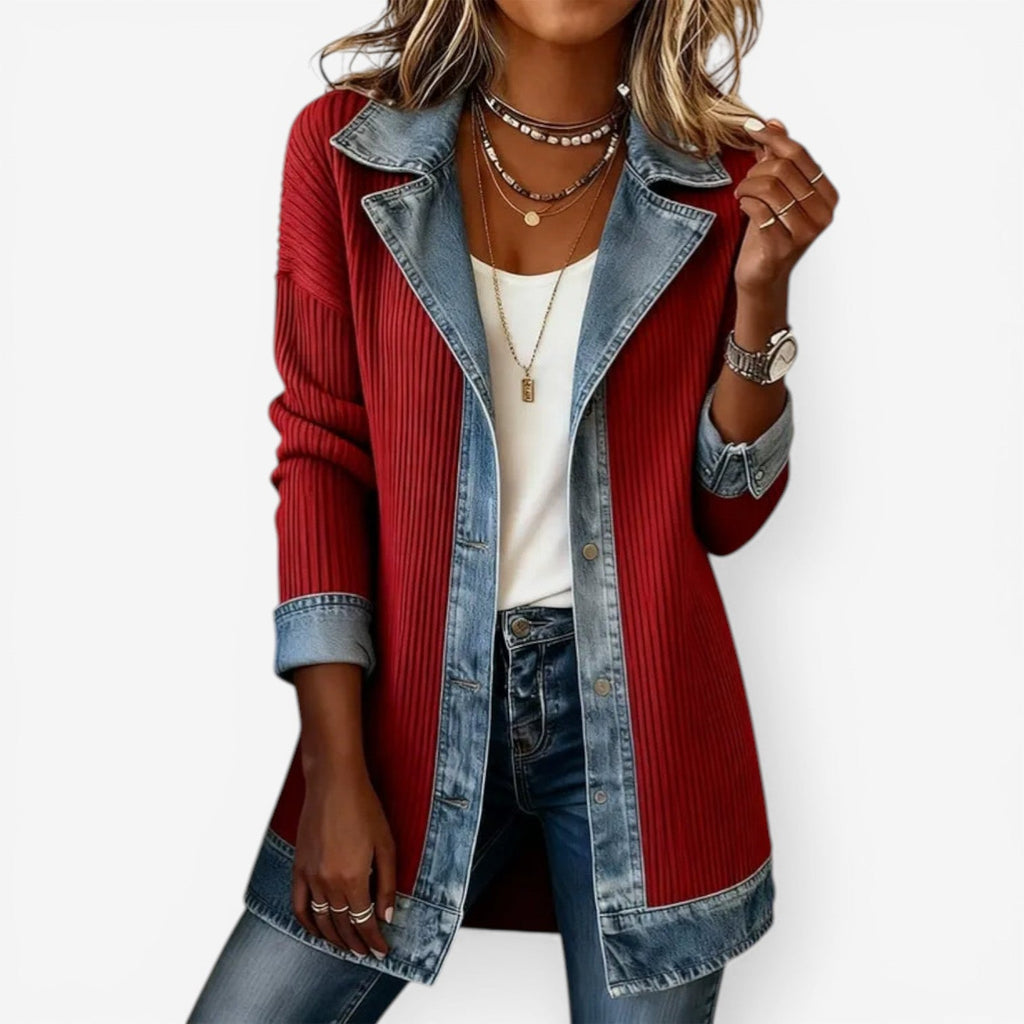 Jacket Denim Splicing for Women