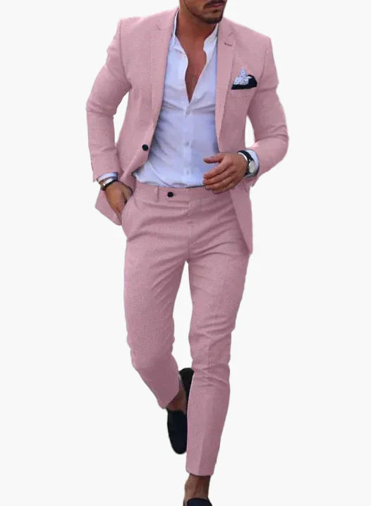 Men's Suit Two-Piece Set Tailored Fit | Perfect for Summer Occasions