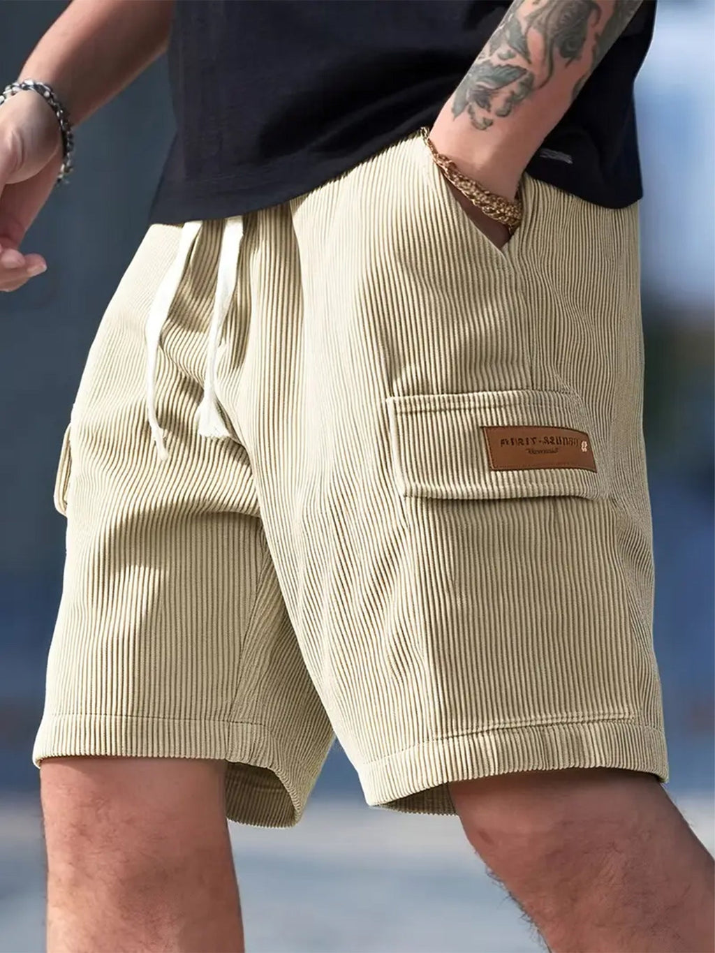 Corduroy Shorts with Cargo Pockets for Men | Perfect for Everyday Wear