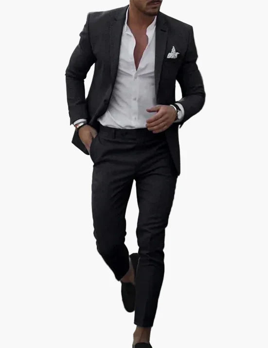 Men's Suit Two-Piece Set Tailored Fit | Perfect for Summer Occasions