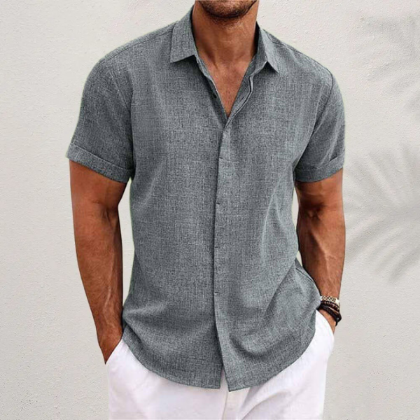 Men's Linen Short Sleeve Shirt for Summer | Perfect for Everyday Wear