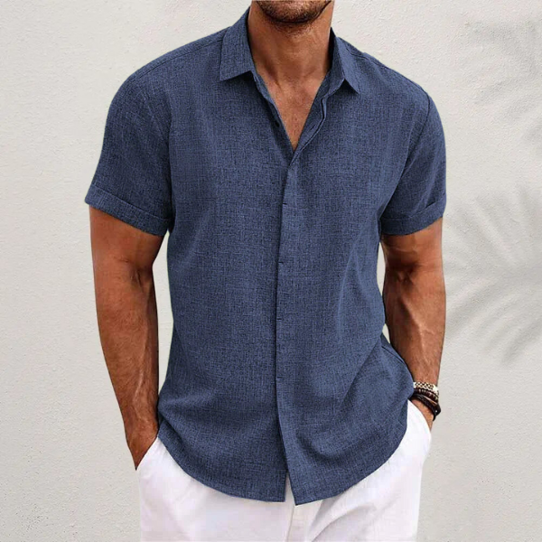 Men's Linen Short Sleeve Shirt for Summer | Perfect for Everyday Wear