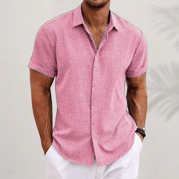 Short-Sleeve Button-Up Shirt for Men